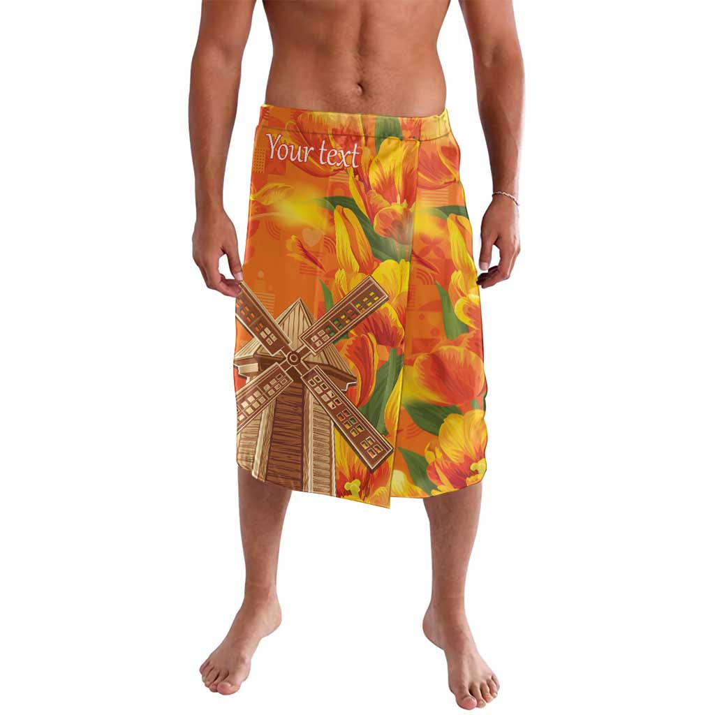 Personalized Netherlands Orange Tulip and Wildmill Lavalava