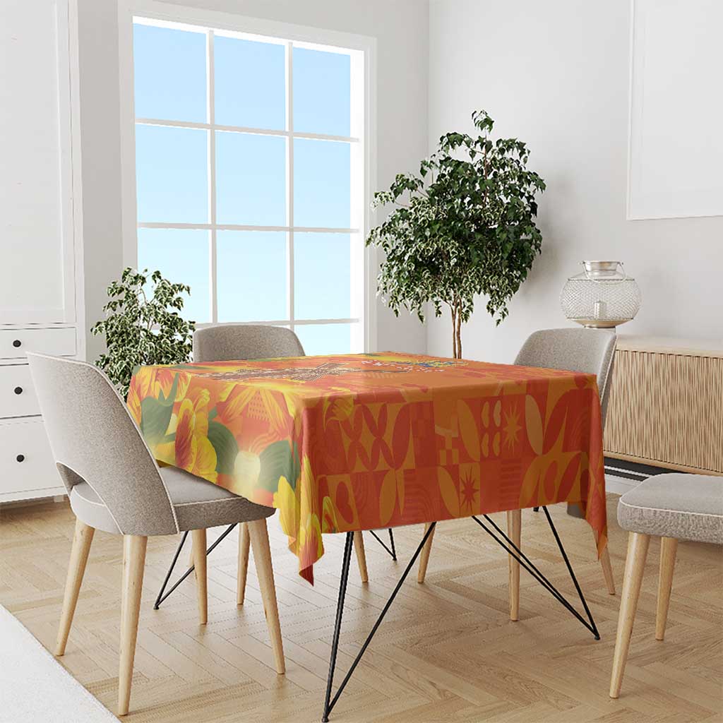 Personalized Netherlands Orange Tulip and Wildmill Tablecloth