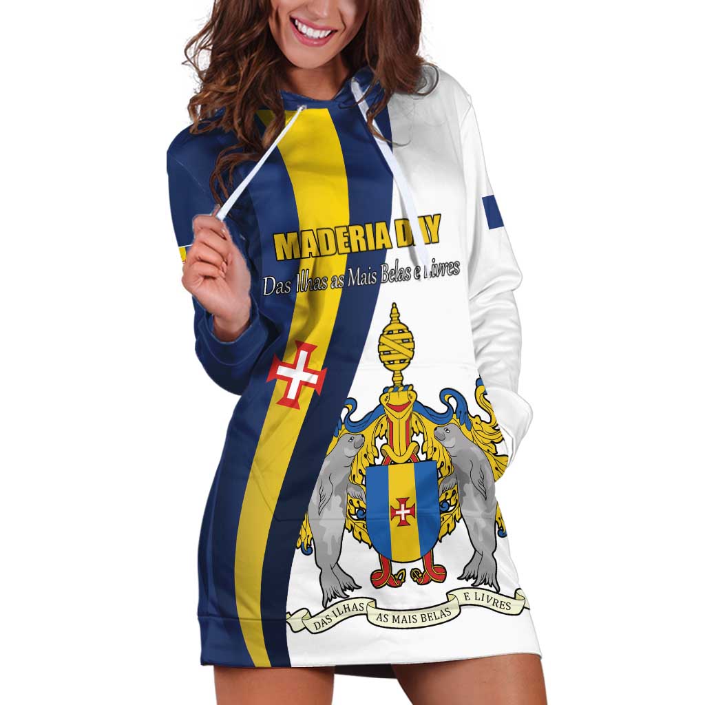Portugal Maderia Day 1st July Hoodie Dress Das Ilhas as Mais Belas e Livres