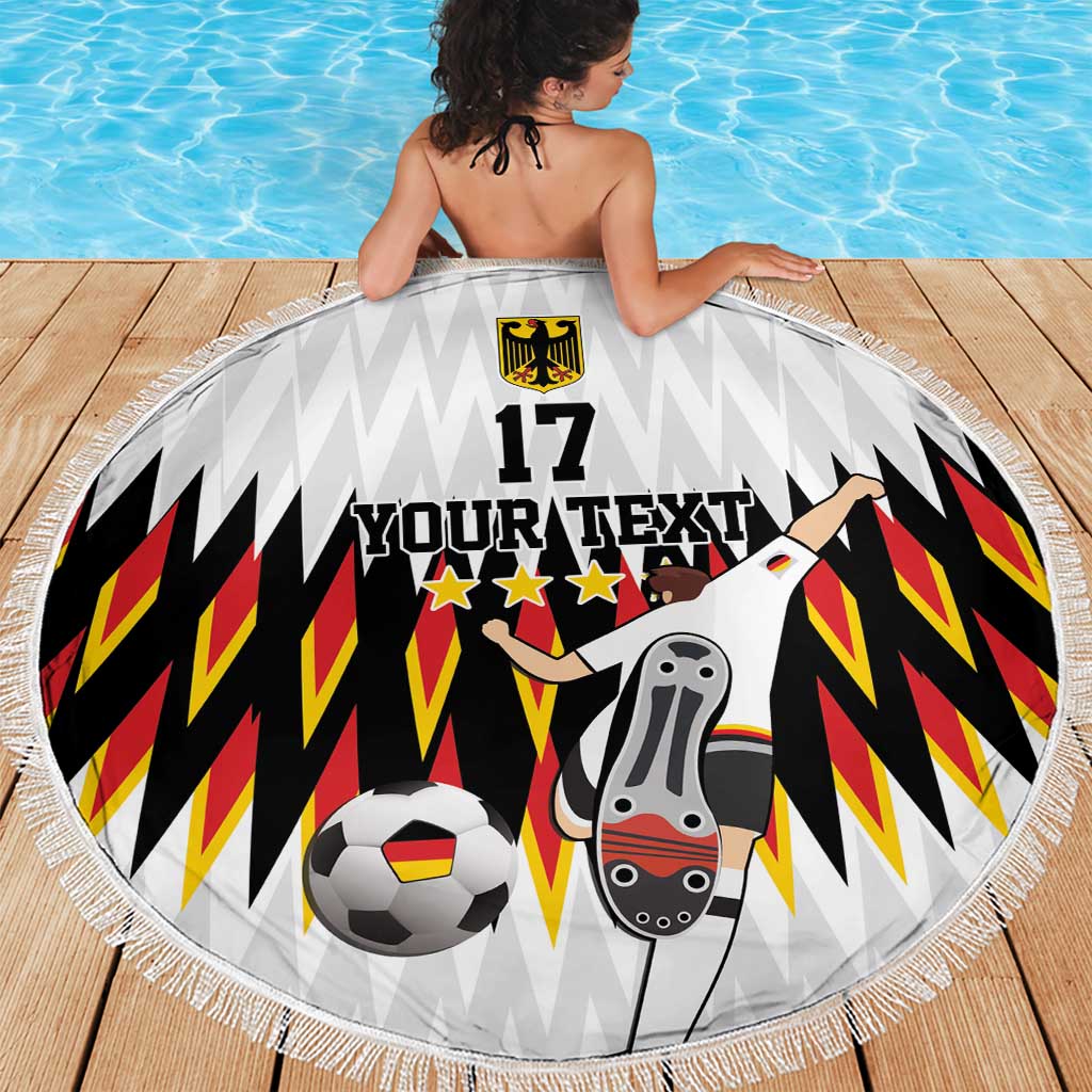 Custom Germany Football Beach Blanket Sporty Style
