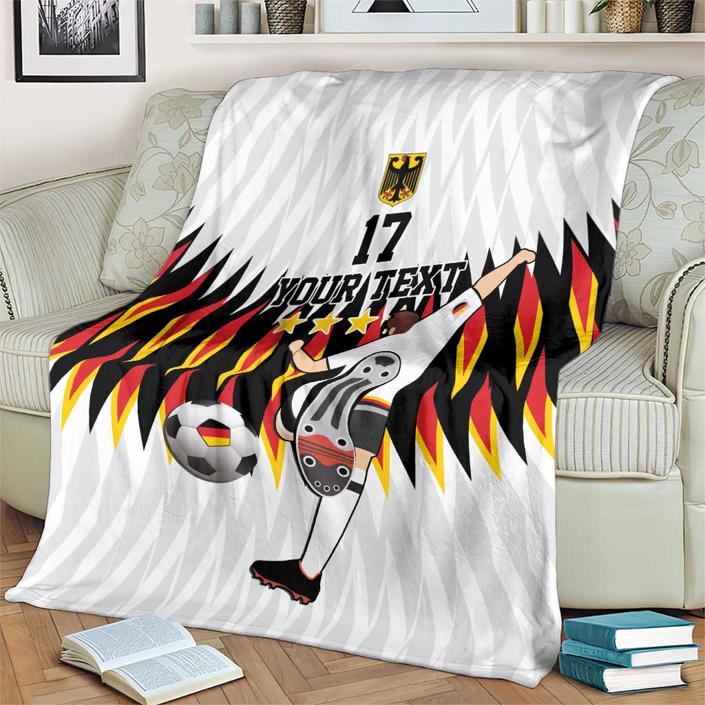 Custom Germany Football Blanket Sporty Style