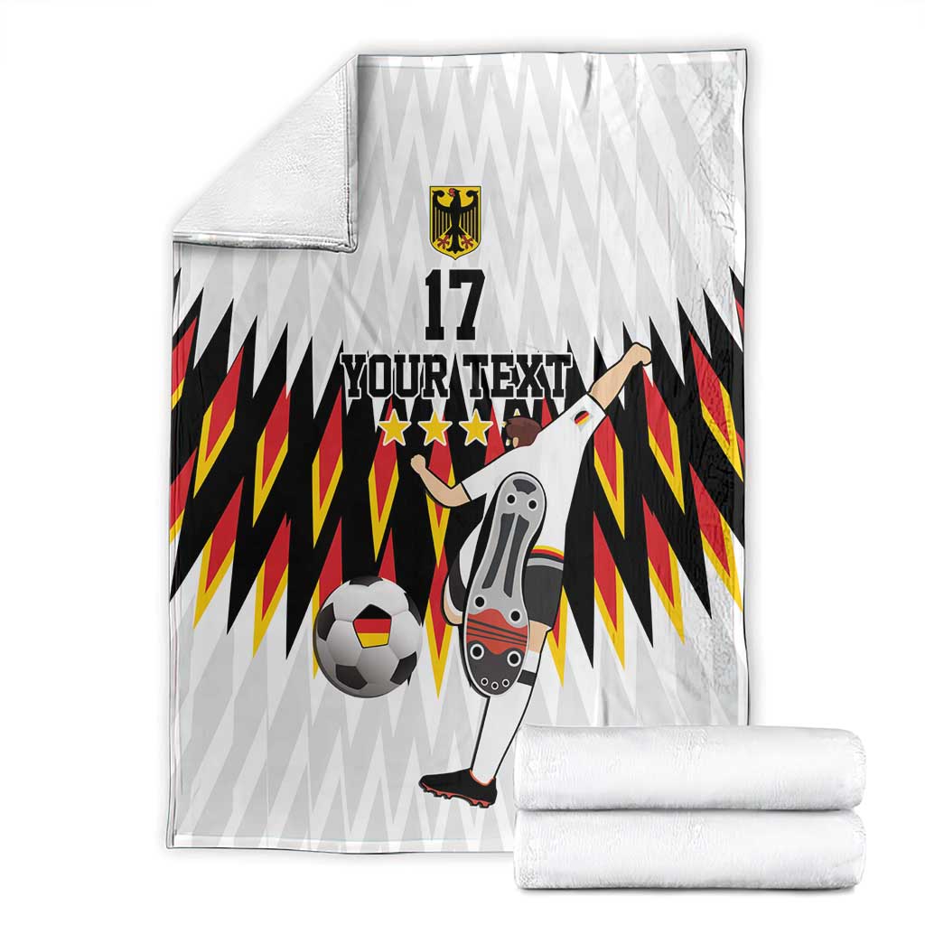Custom Germany Football Blanket Sporty Style