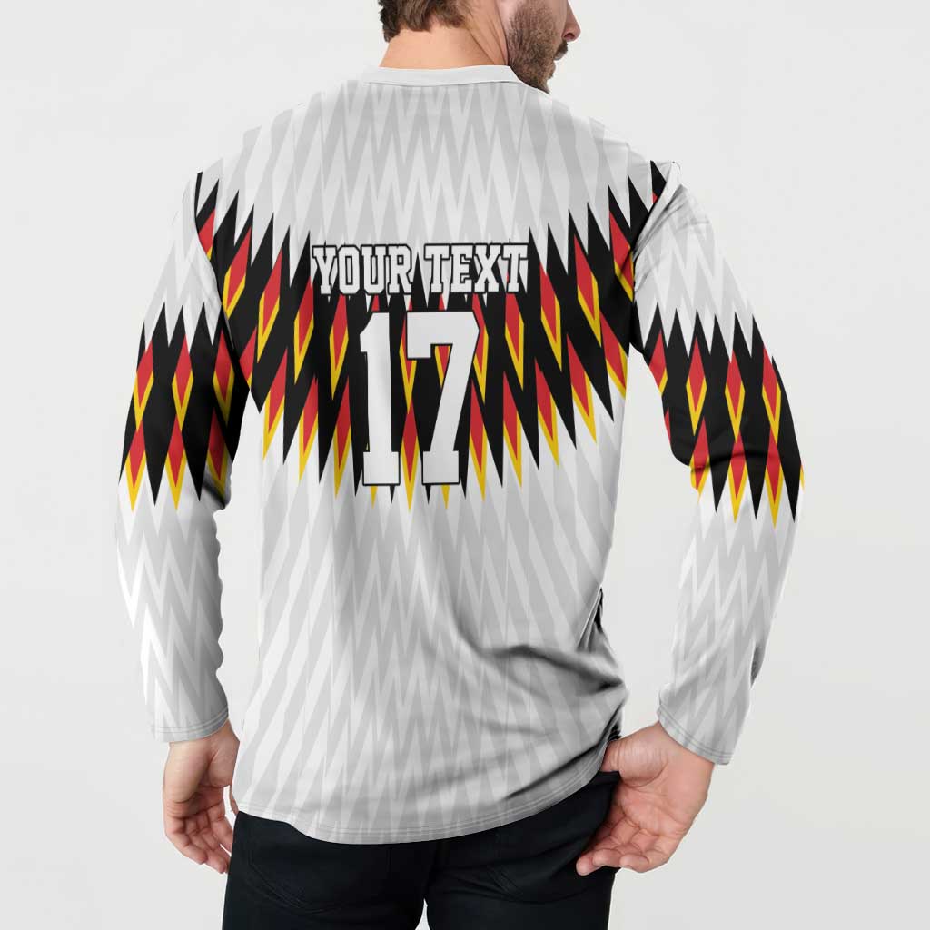Custom Germany Football Button Sweatshirt Sporty Style