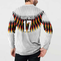 Custom Germany Football Button Sweatshirt Sporty Style