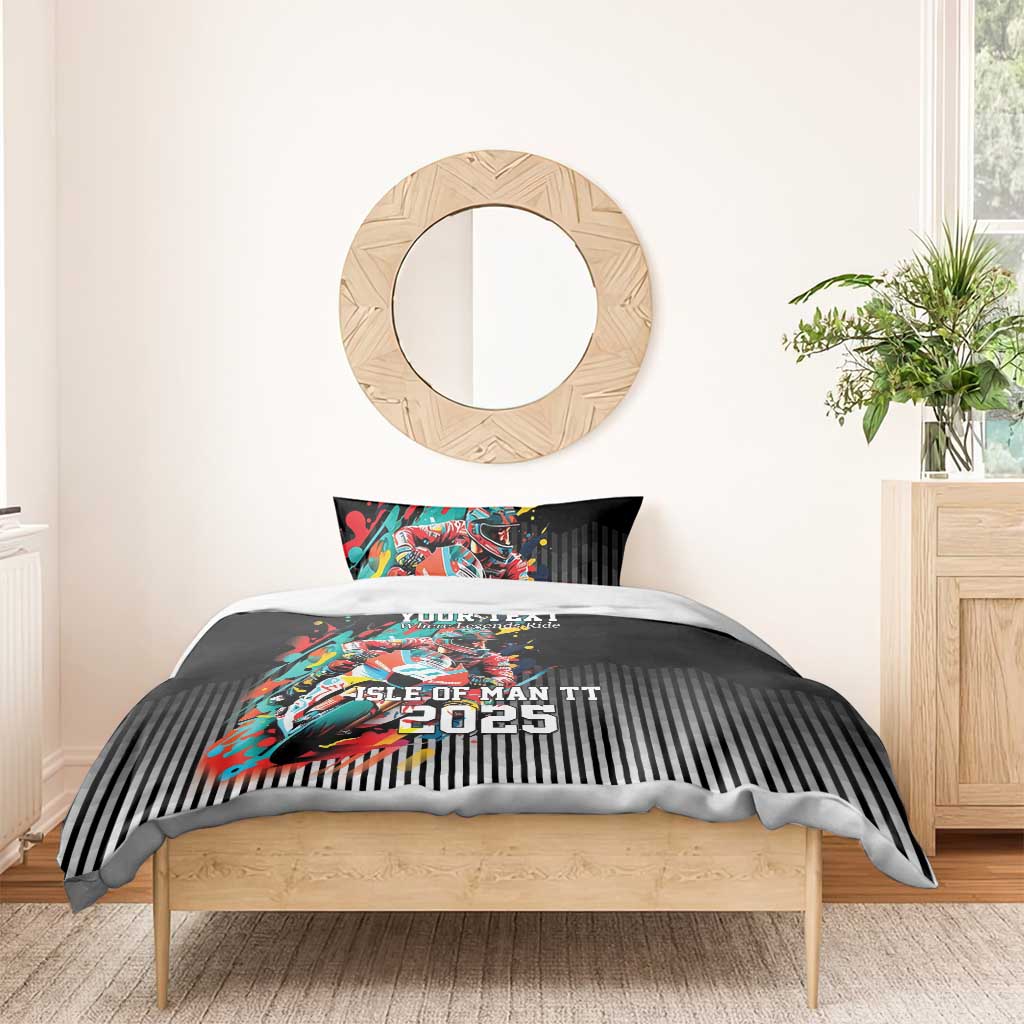 Personalized Isle of Man TT Bedding Set Motorcycle Racing