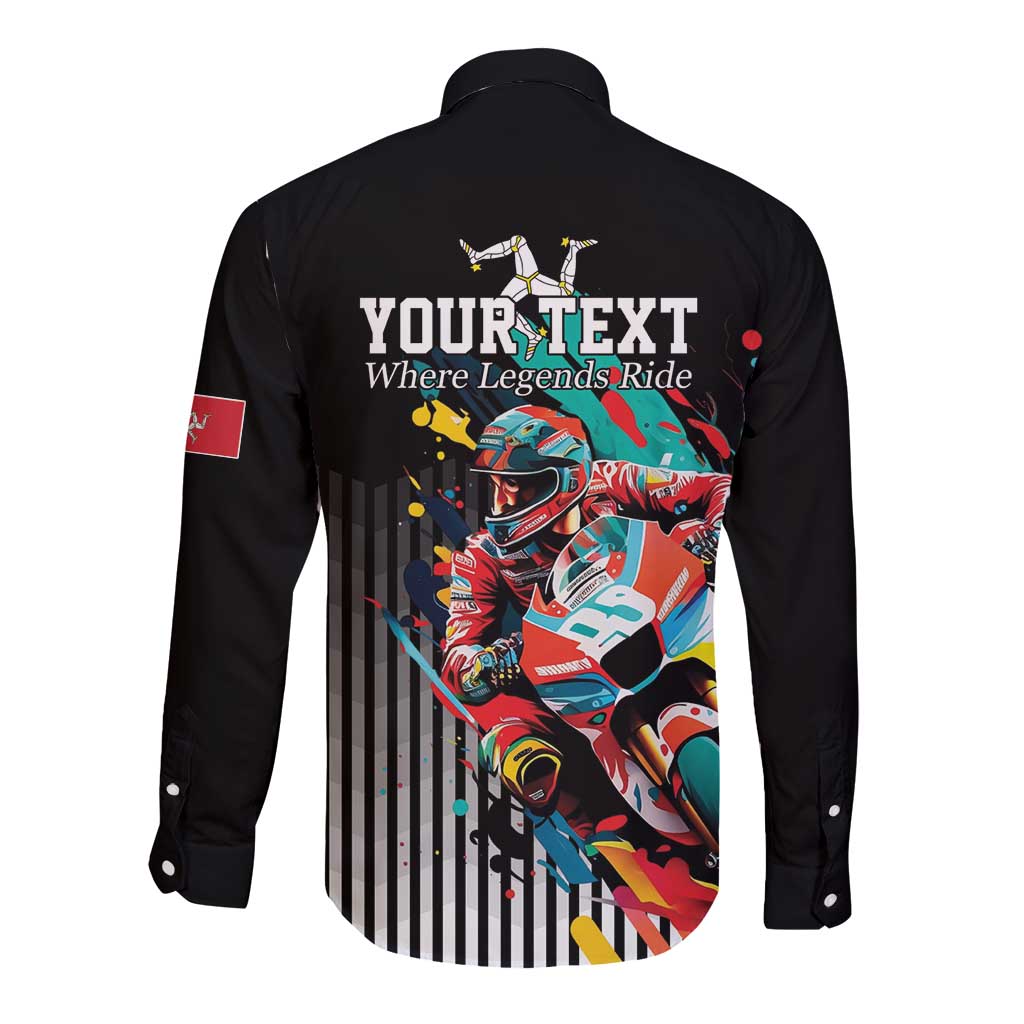 Personalized Isle of Man TT Long Sleeve Button Shirt Motorcycle Racing