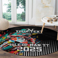 Personalized Isle of Man TT Round Carpet Motorcycle Racing