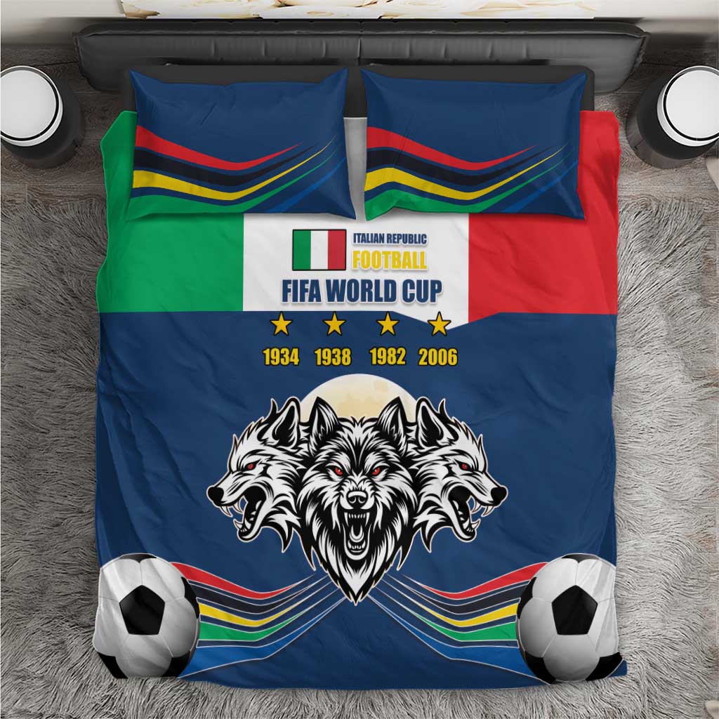 Italian Republic Football Bedding Set Gli Azzurri History Champion