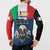 Italian Republic Football Button Sweatshirt Gli Azzurri History Champion