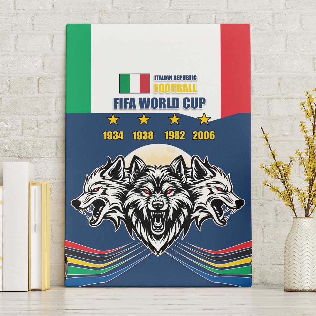 Italian Republic Football Canvas Wall Art Gli Azzurri History Champion