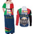 Italian Republic Football Couples Matching Off Shoulder Maxi Dress and Long Sleeve Button Shirt Gli Azzurri History Champion