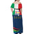 Italian Republic Football Off Shoulder Maxi Dress Gli Azzurri History Champion