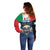 Italian Republic Football Off Shoulder Sweater Gli Azzurri History Champion