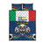 Italian Republic Football Quilt Bed Set Gli Azzurri History Champion