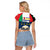 Italian Republic Football Raglan Cropped T Shirt Gli Azzurri History Champion