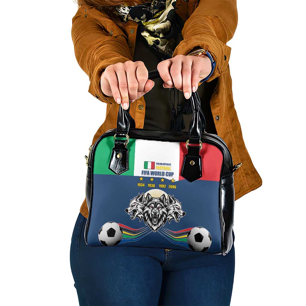 Italian Republic Football Shoulder Handbag Gli Azzurri History Champion