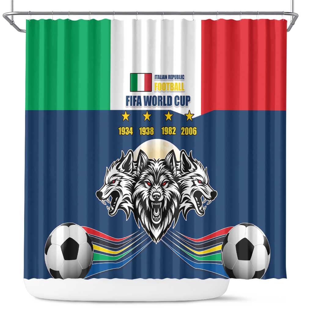 Italian Republic Football Shower Curtain Gli Azzurri History Champion