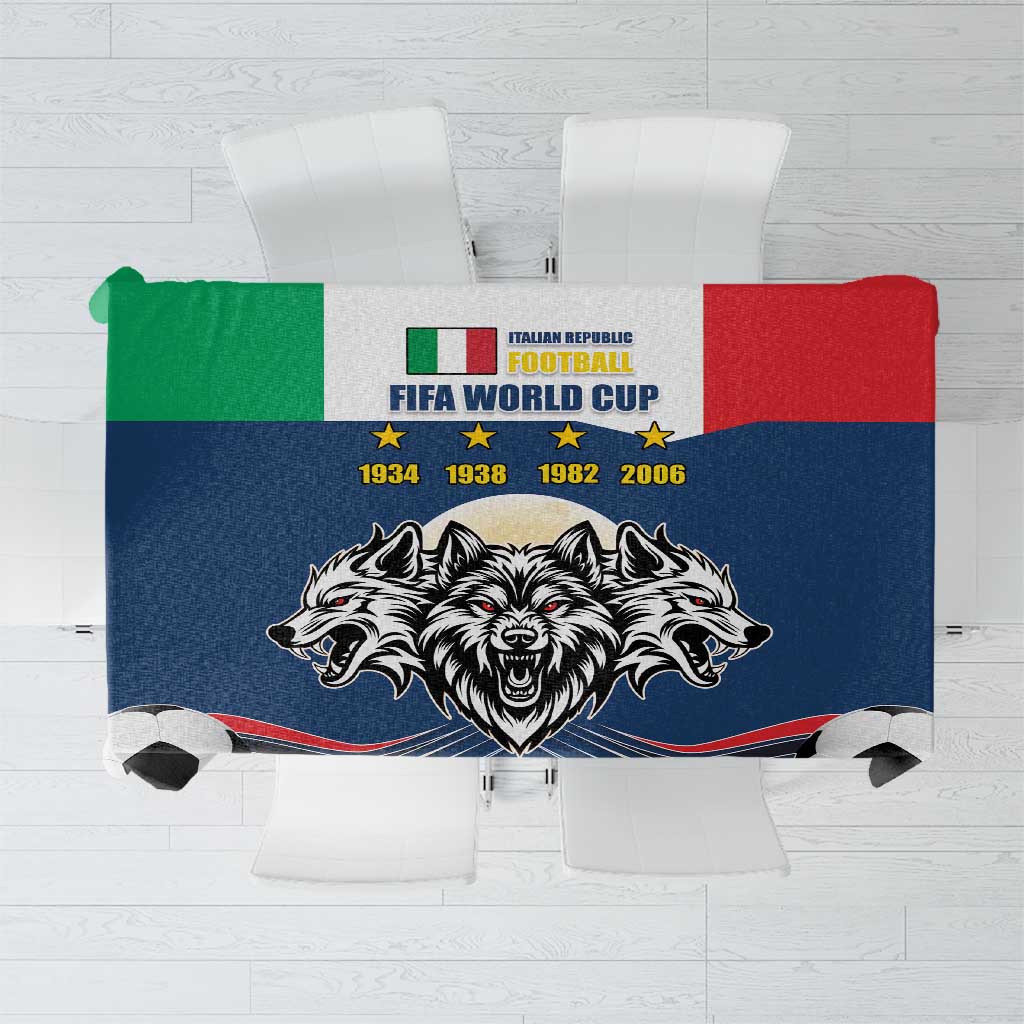 Italian Republic Football Tablecloth Gli Azzurri History Champion