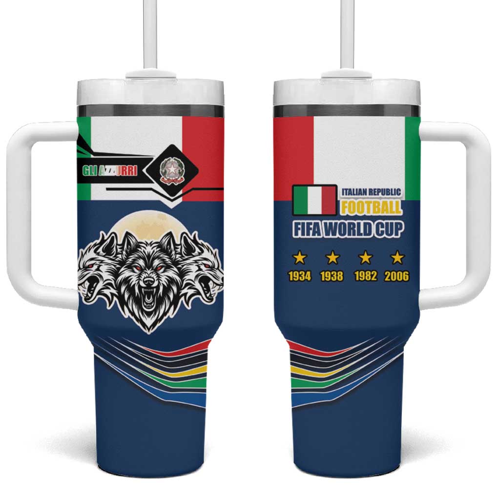 Italian Republic Football Tumbler With Handle Gli Azzurri History Champion