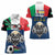 Italian Republic Football Women Polo Shirt Gli Azzurri History Champion