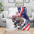 Custom United States Ice Hockey Go Champions Blanket Team USA Eagle Mascot Style