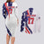 Custom United States Ice Hockey Go Champions Couples Matching Long Sleeve Bodycon Dress and Long Sleeve Button Shirt Team USA Eagle Mascot Style