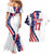 Custom United States Ice Hockey Go Champions Couples Matching Mermaid Dress and Hawaiian Shirt Team USA Eagle Mascot Style