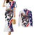 Custom United States Ice Hockey Go Champions Couples Matching Mermaid Dress and Long Sleeve Button Shirt Team USA Eagle Mascot Style