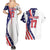 Custom United States Ice Hockey Go Champions Couples Matching Summer Maxi Dress and Hawaiian Shirt Team USA Eagle Mascot Style