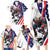 Custom United States Ice Hockey Go Champions Family Matching Long Sleeve Bodycon Dress and Hawaiian Shirt Team USA Eagle Mascot Style