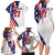 Custom United States Ice Hockey Go Champions Family Matching Long Sleeve Bodycon Dress and Hawaiian Shirt Team USA Eagle Mascot Style