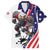 Custom United States Ice Hockey Go Champions Family Matching Long Sleeve Bodycon Dress and Hawaiian Shirt Team USA Eagle Mascot Style