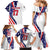 Custom United States Ice Hockey Go Champions Family Matching Mermaid Dress and Hawaiian Shirt Team USA Eagle Mascot Style