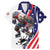 Custom United States Ice Hockey Go Champions Family Matching Mermaid Dress and Hawaiian Shirt Team USA Eagle Mascot Style