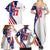 Custom United States Ice Hockey Go Champions Family Matching Summer Maxi Dress and Hawaiian Shirt Team USA Eagle Mascot Style