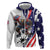 Custom United States Ice Hockey Go Champions Hoodie Team USA Eagle Mascot Style