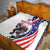 Custom United States Ice Hockey Go Champions Quilt Team USA Eagle Mascot Style