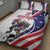 Custom United States Ice Hockey Go Champions Quilt Bed Set Team USA Eagle Mascot Style