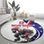 Custom United States Ice Hockey Go Champions Round Carpet Team USA Eagle Mascot Style