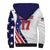 Custom United States Ice Hockey Go Champions Sherpa Hoodie Team USA Eagle Mascot Style