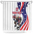 Custom United States Ice Hockey Go Champions Shower Curtain Team USA Eagle Mascot Style