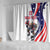 Custom United States Ice Hockey Go Champions Shower Curtain Team USA Eagle Mascot Style