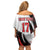 Custom Canada Ice Hockey Go Champions Off Shoulder Short Dress Team Canada Beaver Mascot Style