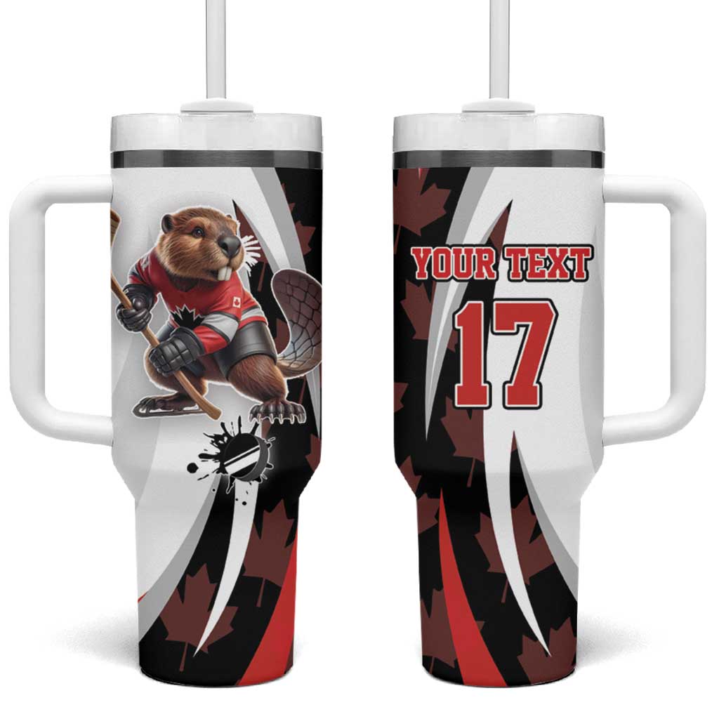 Custom Canada Ice Hockey Go Champions Tumbler With Handle Team Canada Beaver Mascot Style