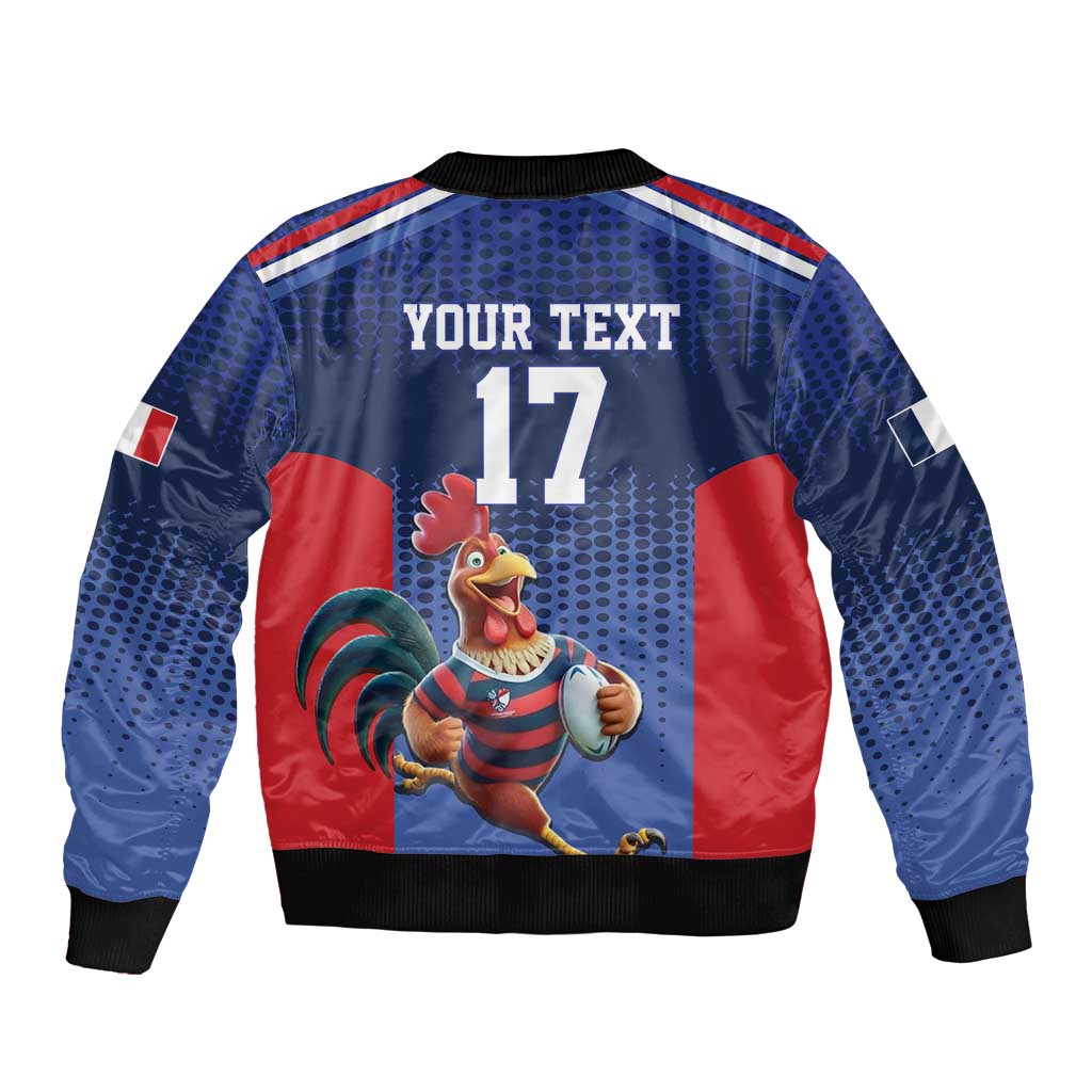France Rugby Custom Bomber Jacket Come on Les Bleus Blue Style