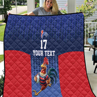 France Rugby Custom Quilt Come on Les Bleus Blue Style