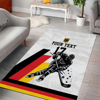 Custom Germany Ice Hockey Area Rug Retro Jersey