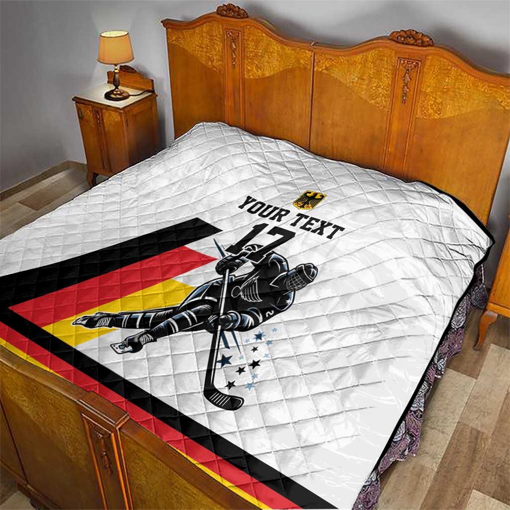Custom Germany Ice Hockey Quilt Retro Jersey