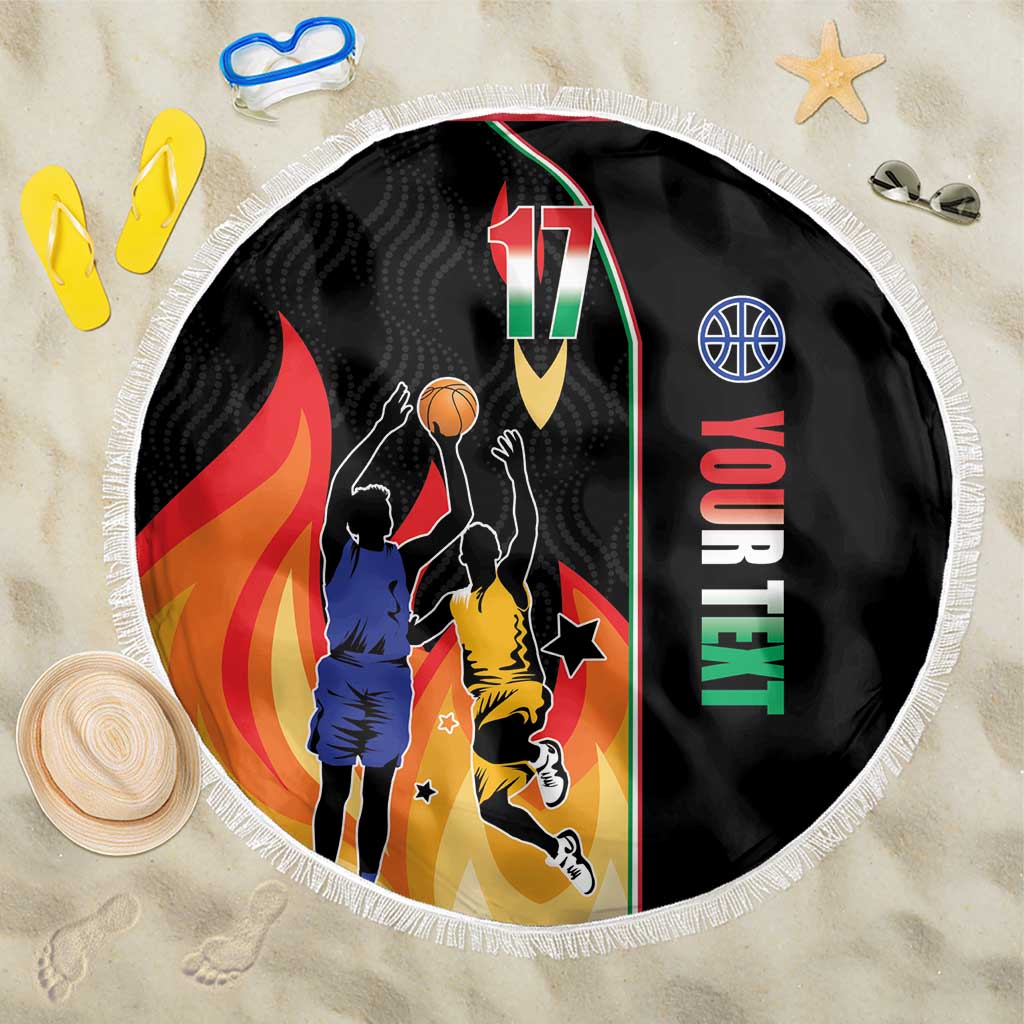 Custom Italian Republic Baketball Beach Blanket Sporty Style