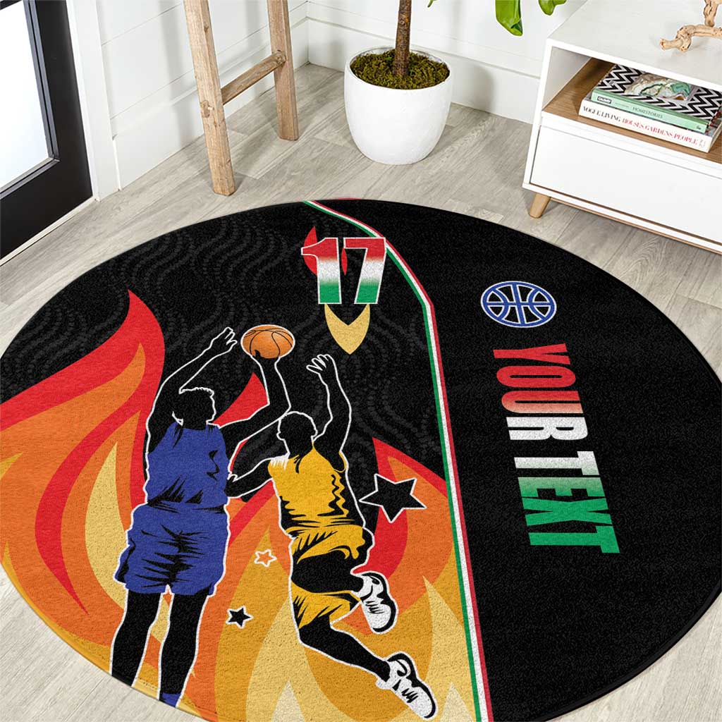 Custom Italian Republic Baketball Round Carpet Sporty Style